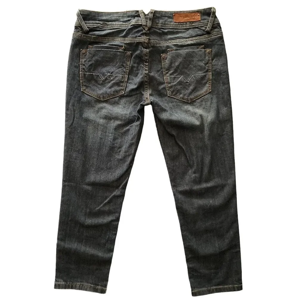 VIGOSS Fit/Capri Low-Rise Distressed Blue Jeans sz 28 (5/6)